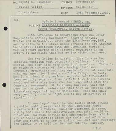 Page from letter