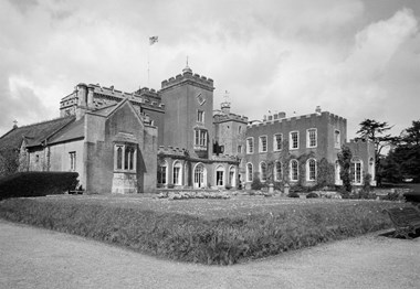 Powderham Castle in Devon, the home of William 'Kitty' Courtenay