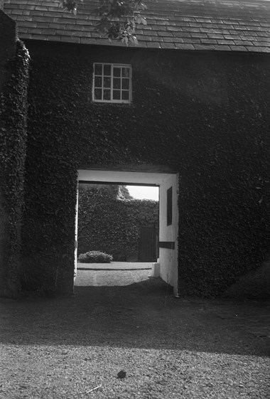 The entrance to the courtyard at Puddington Old Hall