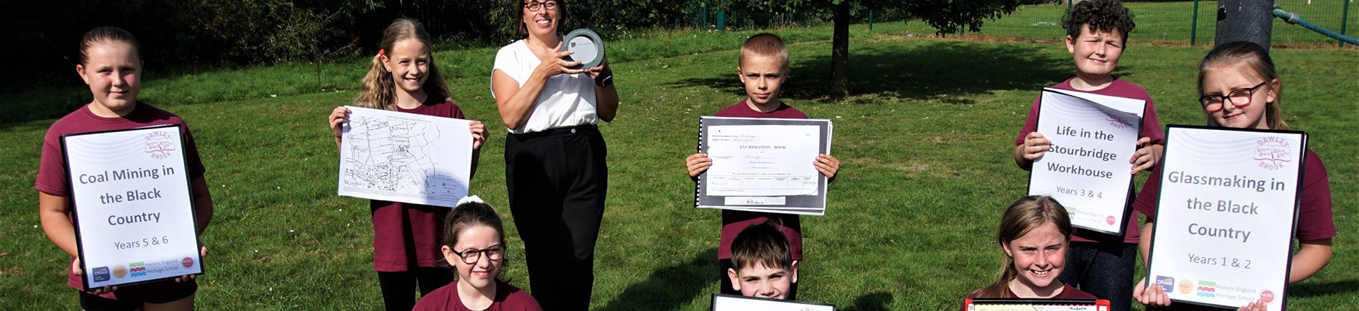 Staff and pupils from Dawley Brook Primary School, in Kingswinford